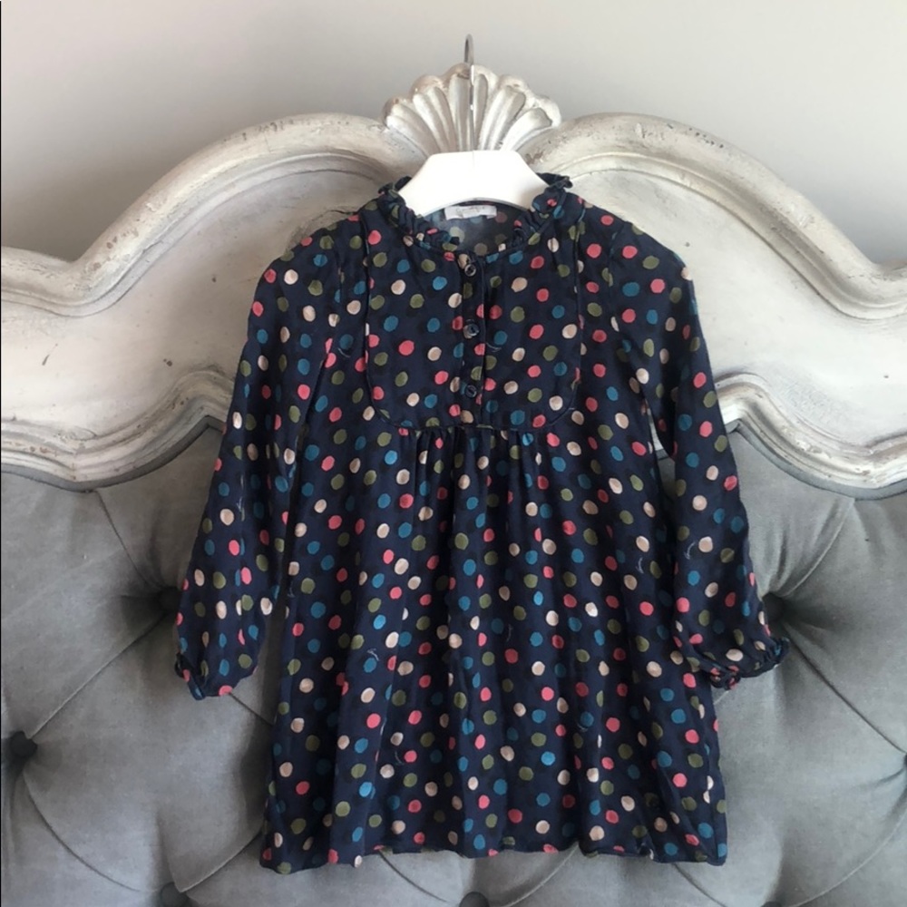 GUCCI girls toddler polka dot long sleeved dress